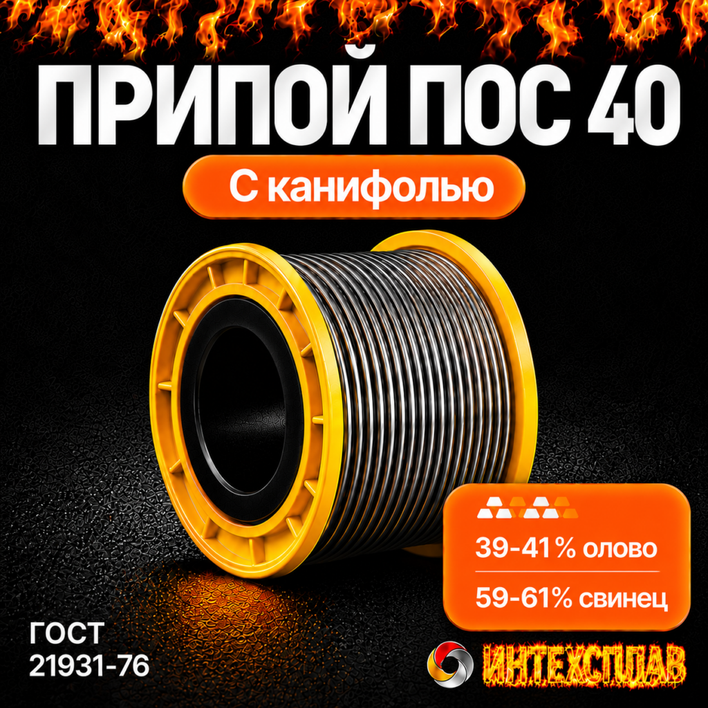 Припой ПОС 40 проволока